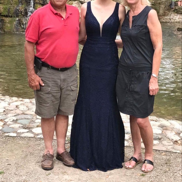 Navy Blue Prom Dress - Picture 2 of 4